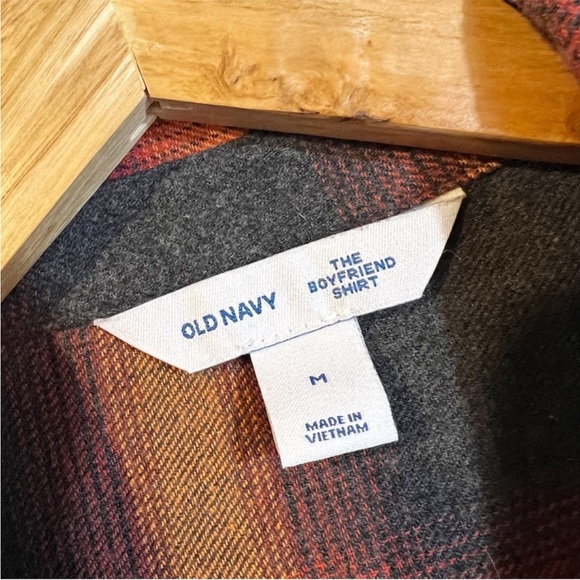 Old Navy Taylor Swift Evermore Women's Boyfriend Shirt Flannel Size M Orange - Picture 8 of 9